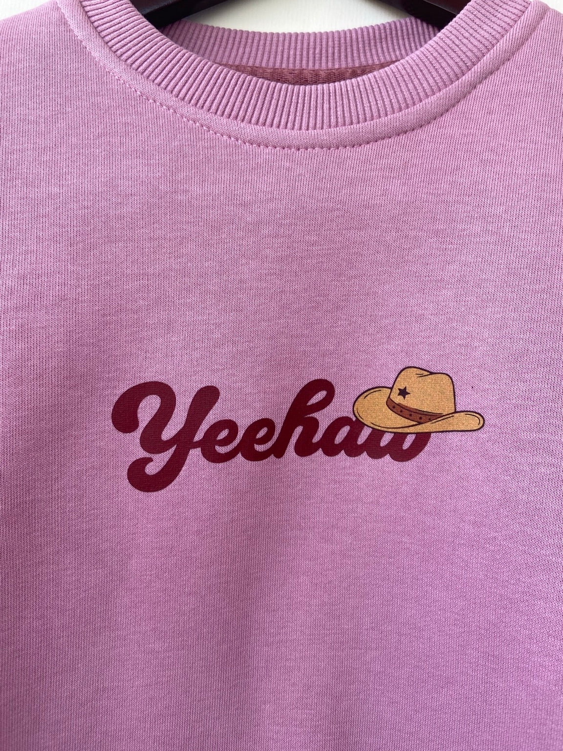 Yeehaw Sweatshirt - Dusty Pink
