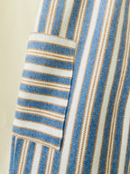 Striped Organic Viyella Pants - Blue