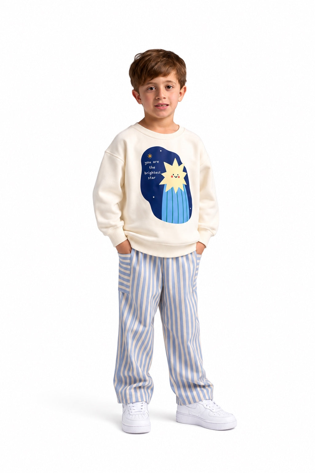 Shooting Star Sweatshirt - White